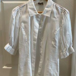 White puffy sleeves Fendi blouse
